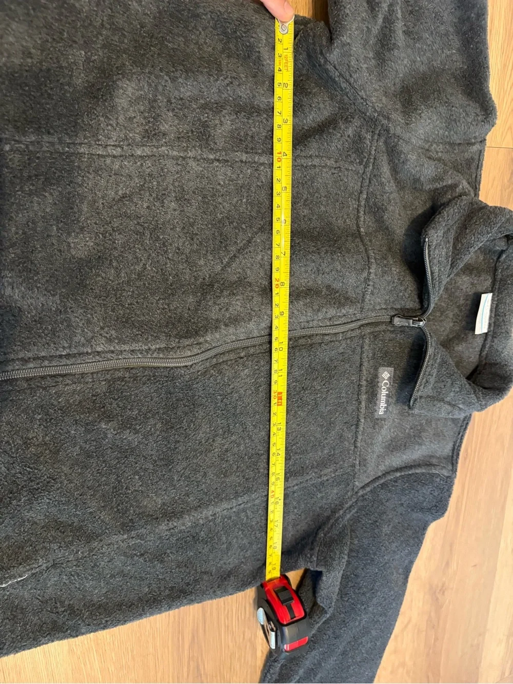 Columbia Charcoal Zip-Up Fleece Jacket Kids XL GUC